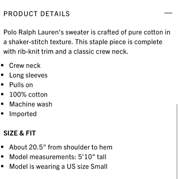 Ralph Lauren Women's Cotton Crewneck
Sweater - Picture 5 of 6